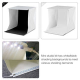 Portable Folding Lightbox Photography Studio Softbox LED Light Soft Box for DSLR Camera Photo Background Dropshipping & Wholsale