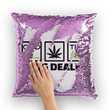 DRUG DEALER - ﻿Sequin Cushion Cover - CBD - THC