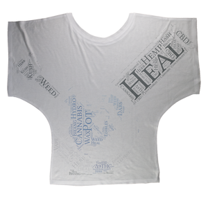 Heal The World Bong ﻿Sublimation Batwing Top