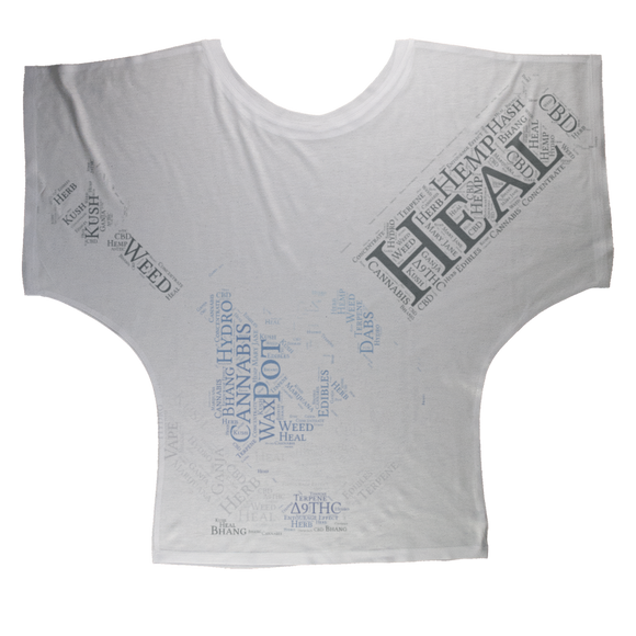 Heal The World Bong ﻿Sublimation Batwing Top