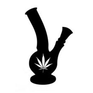 Cannabis Car Sticker / Motorcycle Decal Black/Silver