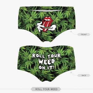 3D Licking Joint On Cannabis Panties