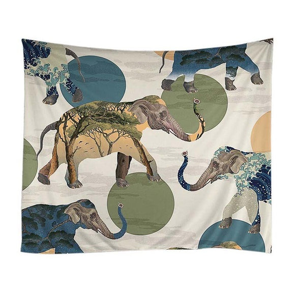 Psychedelic -  Elephant World Tapestry