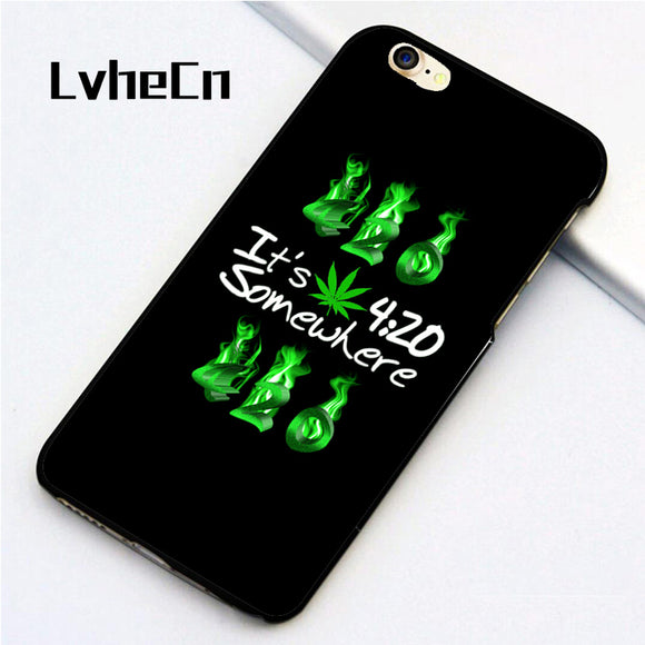 5 5S SE phone cover cases for iphone 6 6S 7 8 Plus X back skin shell WEEDCANNABIS420 MARIJUANA MARY JANE