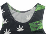 3D American Flag Cannabis Leaf Tank Top UNISEX