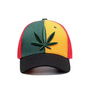 2017 New Rainbow Patchwork Spring Hemp Leaves Baseball Caps For Women Men Fashion Camouflage Brim Hip Hop Snapback Hats Leaf Cap