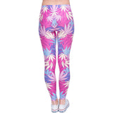 Pink Cannabis Leggings