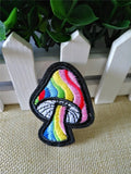 Retro Mushroom Hippie Love Iron On Patch