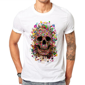 Cool Tees - Digital Multicolor Skull T-Shirt