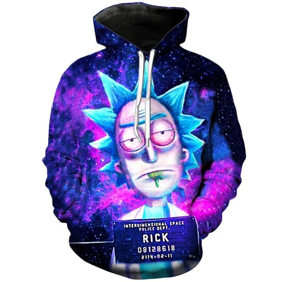 Rick and Morty Hoodie - Mugshot Rick