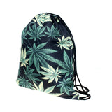 3D Cannabis Drawstring Backpack