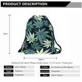 3D Cannabis Drawstring Backpack