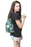 3D Cannabis Drawstring Backpack