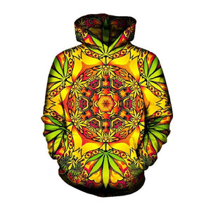 3D Psychedelic Cannabis Hoodie UNISEX