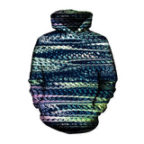 3D Vivid Neon Cannabis Leaf Hoodie