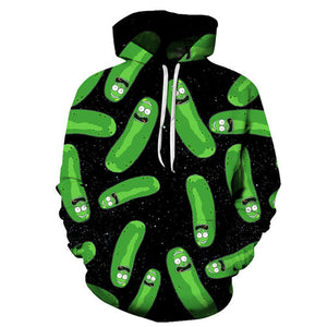 Rick and Morty Hoodie - Pickle Rick In Space