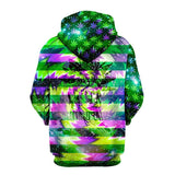 3D Whirling Cannabis USA Flag Hoodie UNISEX