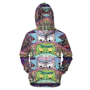 Rick and Morty Hoodie - Worlds Within Batteries