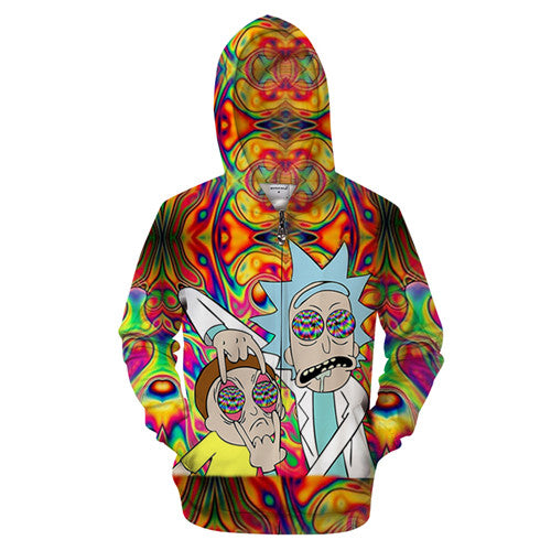 Rick and Morty Hoodie - Tie Dye Hypnosis