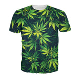 3D Cannabis Leaf T Shirts