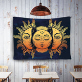 Psychedelic - Moon Sun Galaxy Celestial Energy Tapestry