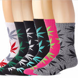 Comfortable High Quality Cotton Socks Cannabis Leaf Casual/Long