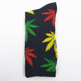 Comfortable High Quality Cotton Socks Cannabis Leaf Casual/Long