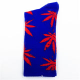 Comfortable High Quality Cotton Socks Cannabis Leaf Casual/Long