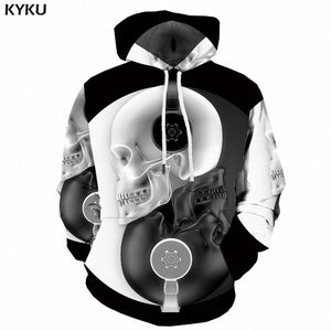 Psychedelic Hoodies - Yin-Yang Skull With Headphones