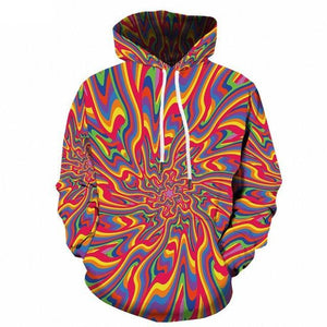 Psychedelic Hoodies - Warped Rainbow Tie Dye