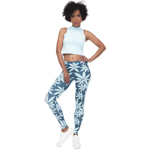 Cannabis Print Leggings High Waist