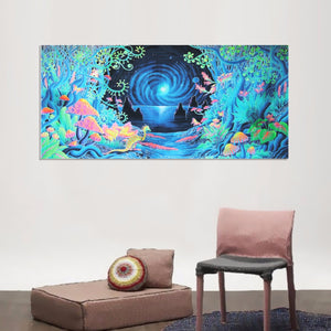 Psychedelic - Magic Mushroom Silk Poster