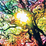 Psychedelic - Trippy Tree Abstract Silk Poster