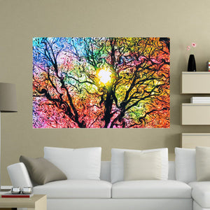 Psychedelic - Trippy Tree Abstract Silk Poster