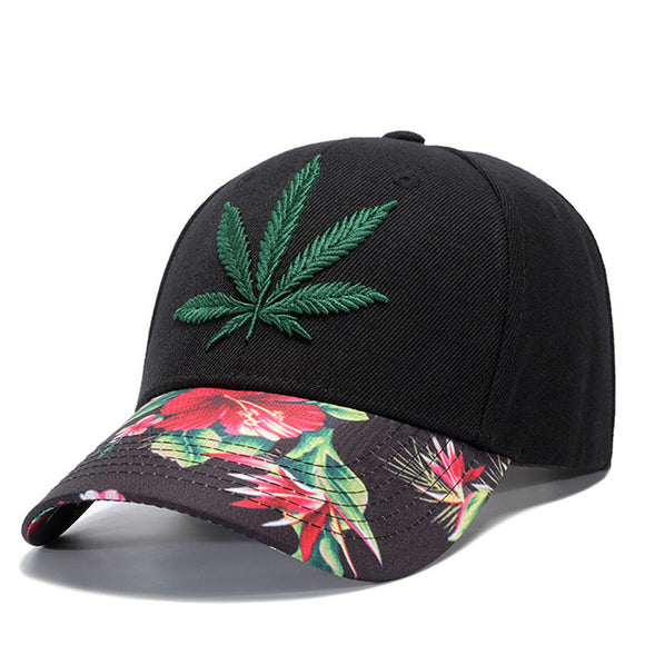 Summer Hats For Men's Women's Hemp leaves Baseball Cap Adjustable dad Hat Sunscreen Snapback Embroidery Unisex sun hat