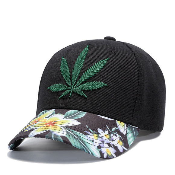 Summer Hats For Men's Women's Hemp leaves Baseball Cap Adjustable dad Hat Sunscreen Snapback Embroidery Unisex sun hat