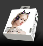 Cat/Devil/Deer Ear Headset Bluetooth Headphone with 7 Color Flashing Glowing Cat Ear Wireless Headphone for Kids Cosplay