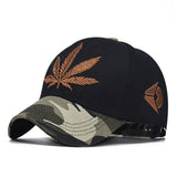 2017 New Rainbow Patchwork Spring Hemp Leaves Baseball Caps For Women Men Fashion Camouflage Brim Hip Hop Snapback Hats Leaf Cap